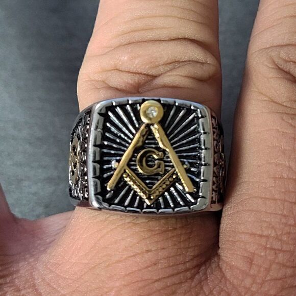 Freemason Masonry Signet Style Ring sizes 9, 10, 11, 12 - Picture 1 of 4